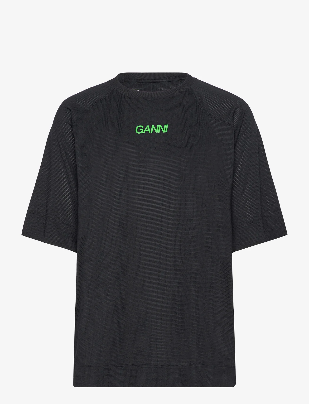 Ganni - Active Mesh - t-shirts - black - 0