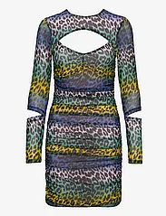 Ganni - Printed Mesh - bodycon dresses - multicolour - 0