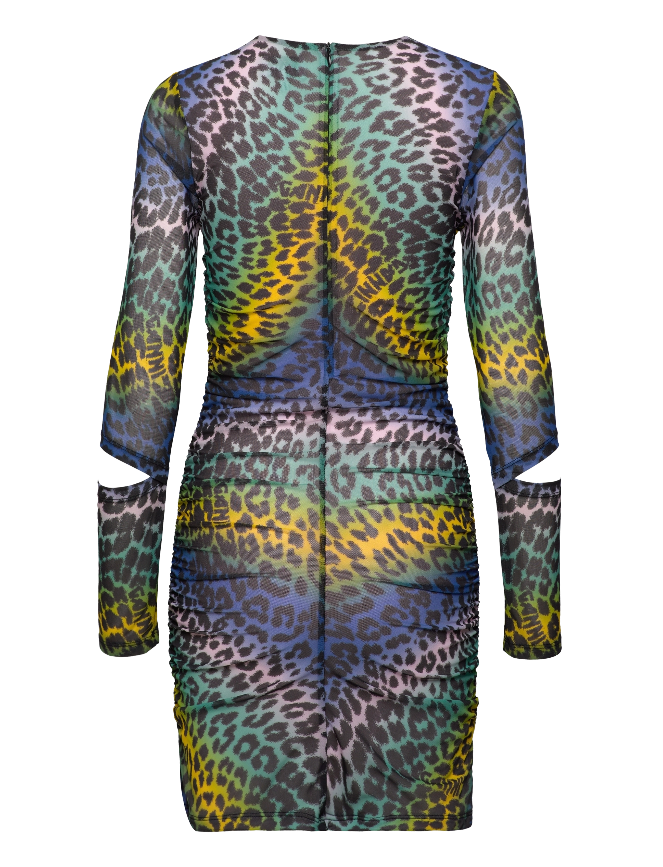 Ganni - Printed Mesh - korte kjoler - multicolour - 1