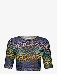 Ganni - Printed Mesh - t-shirt & tops - multicolour - 0