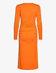 Ganni - Light Stretch Jersey - midiklänningar - vibrant orange - 1