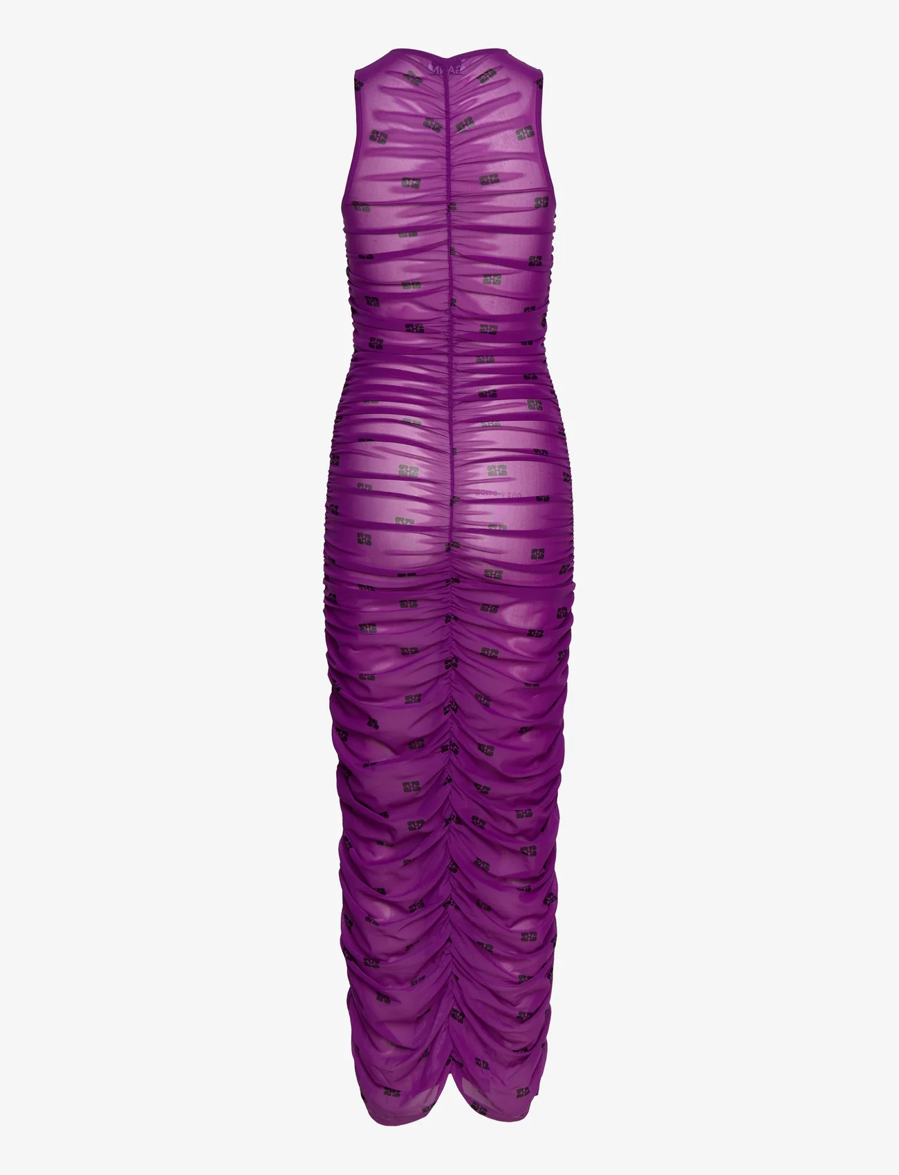Ganni - Printed Mesh - bodycon-kjoler - sparkling grape - 1