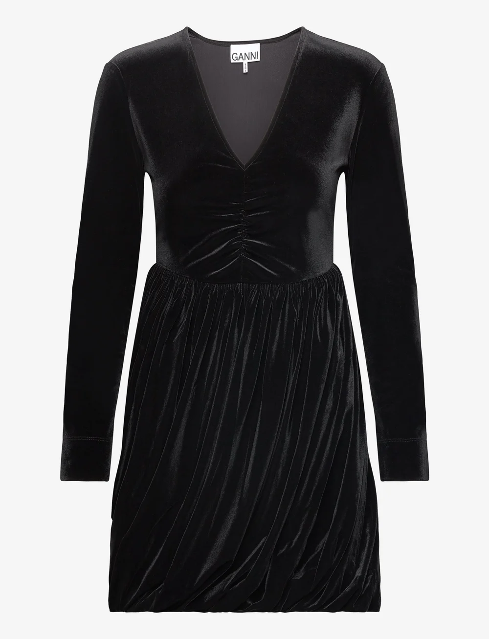 Ganni velvet wrap dress on sale