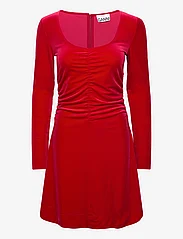 Ganni - Velvet Jersey - party dresses - savvy red - 0