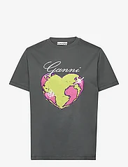 Ganni - Basic Cotton Jersey - t-shirts - volcanic ash - 0