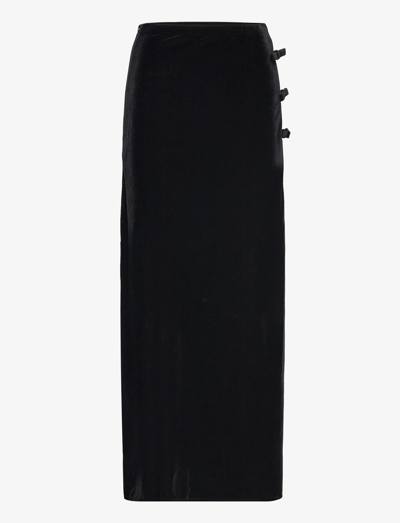 Ganni - Velvet Jersey - maxi skirts - black - 0