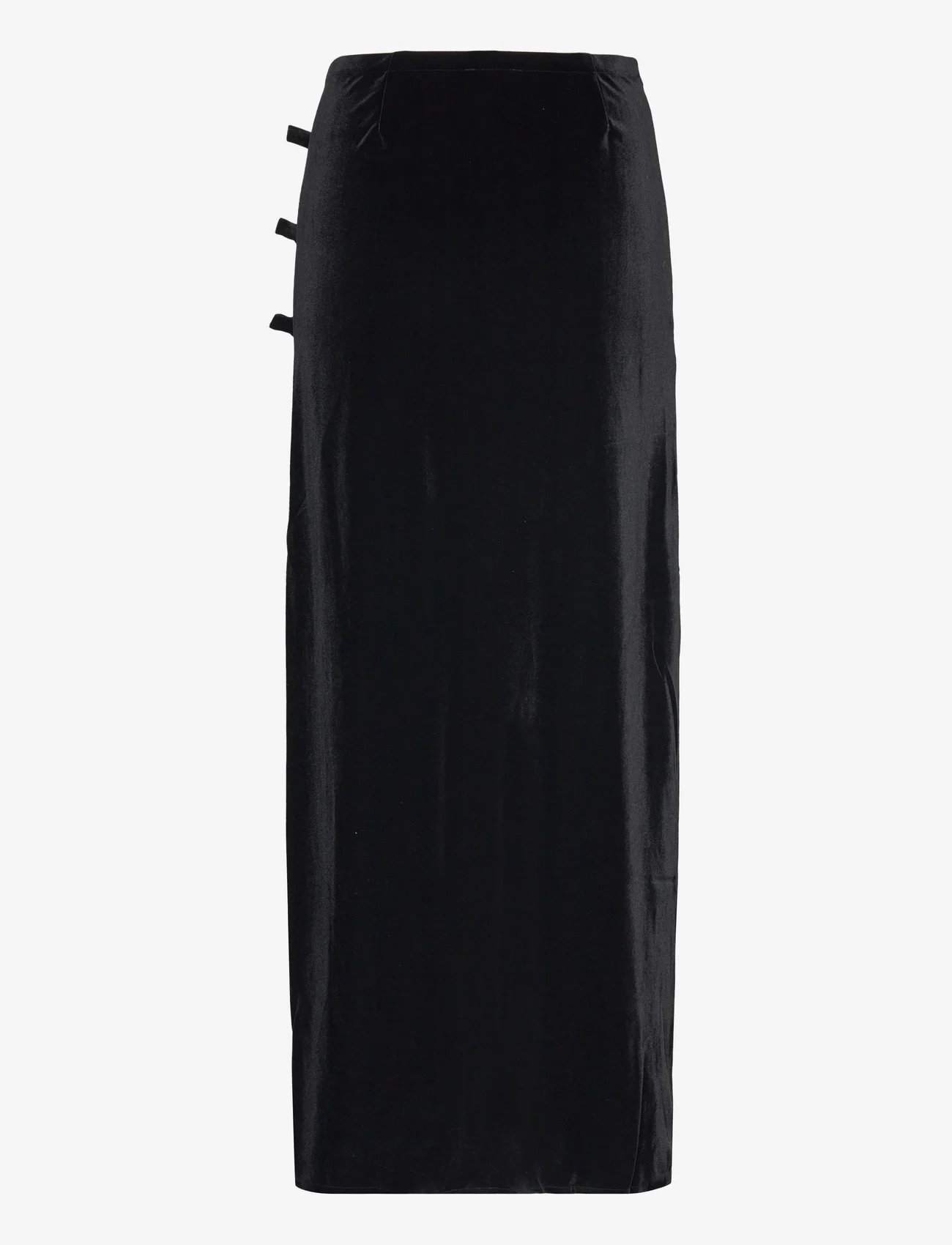 Ganni - Velvet Jersey - maxi skirts - black - 1
