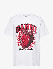 Ganni - Basic Cotton Jersey - t-shirts - bright white - 0