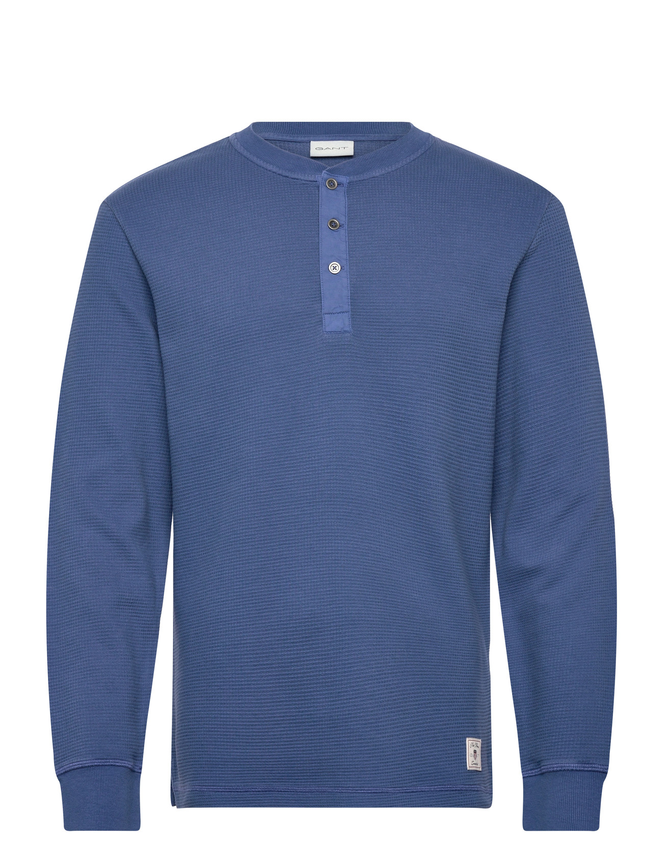 GANT Washed Waffle Henley - Navy - S 1
