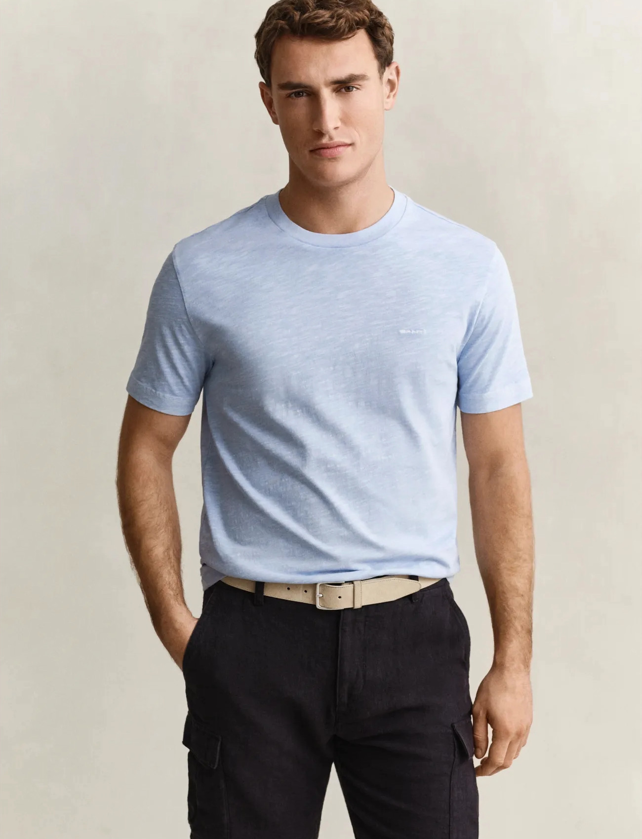 GANT Washed Slub Ss Tshirt - Black - S 1