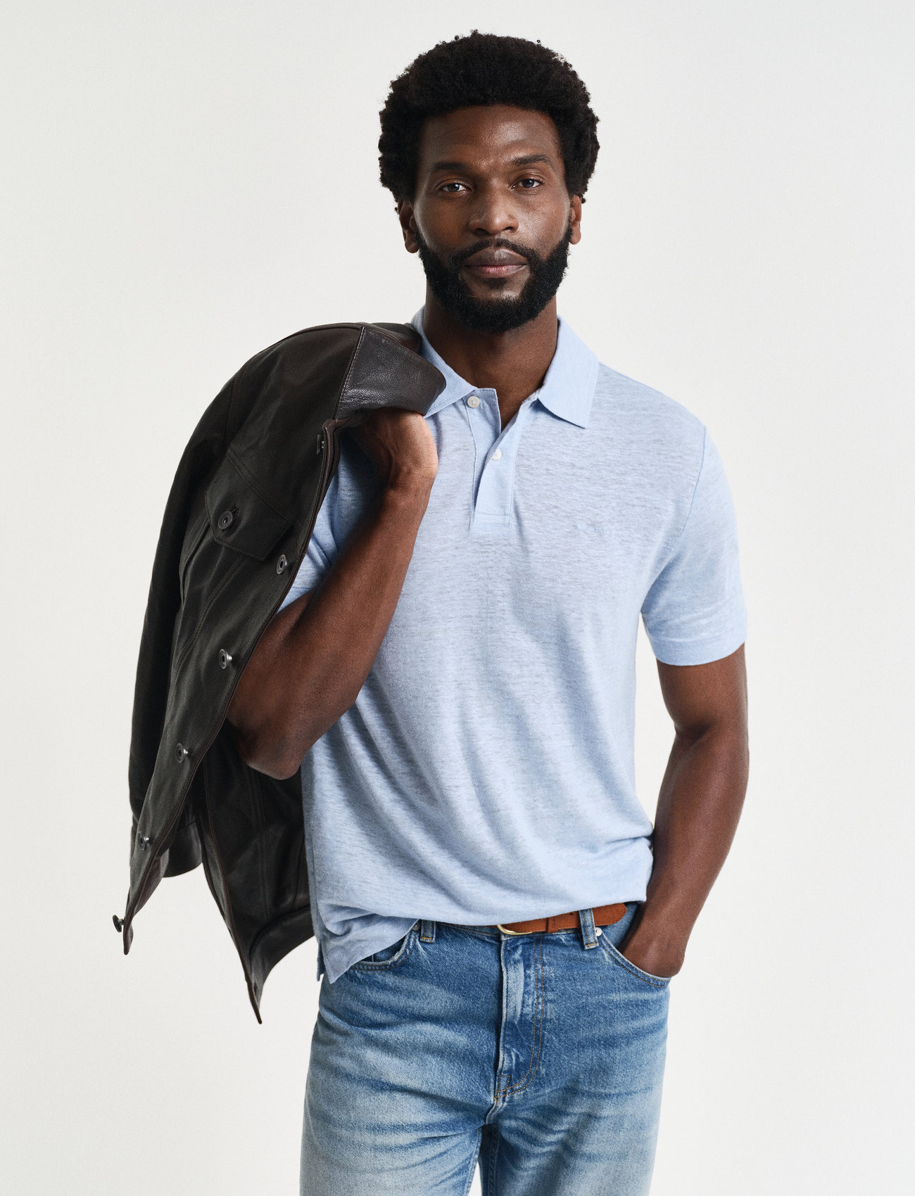 GANT Linen Ss Polo - - M 1