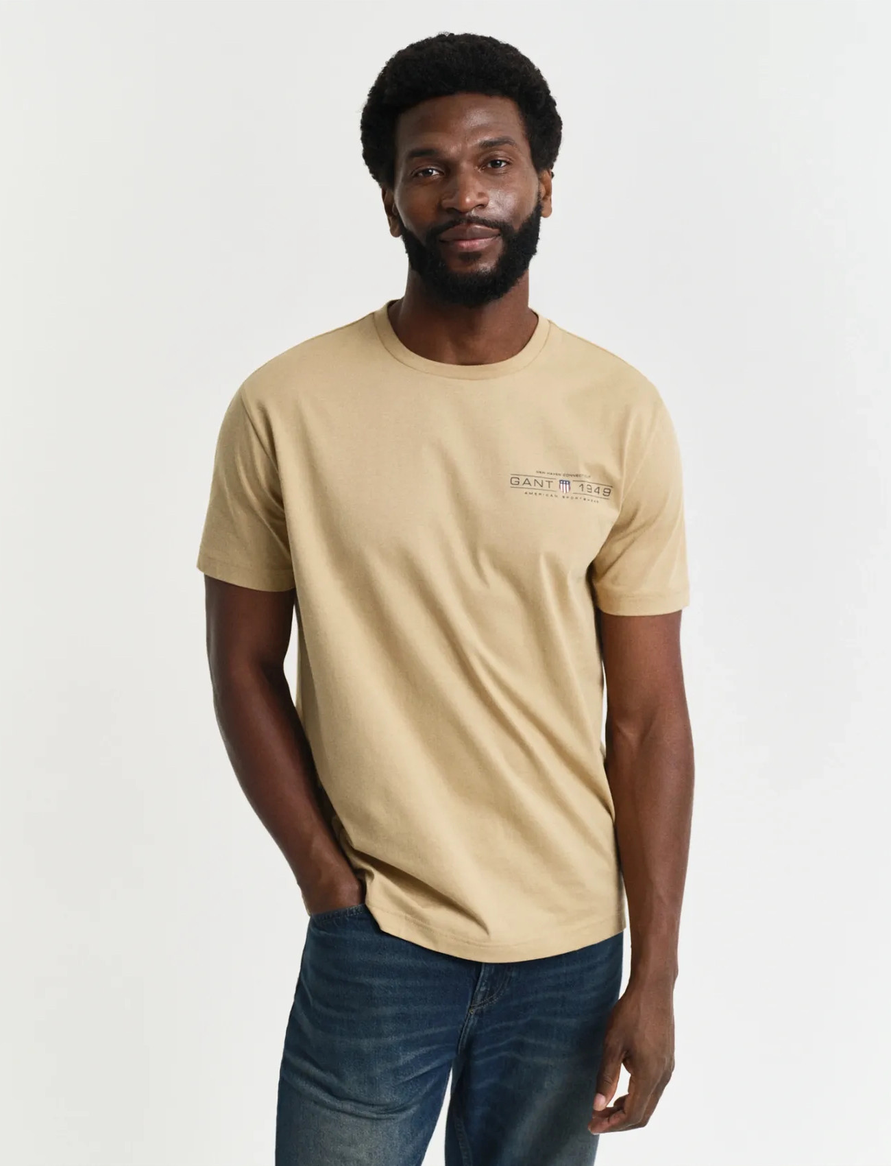 GANT Printed Graphic Ss T-Shirt - Black - S 1