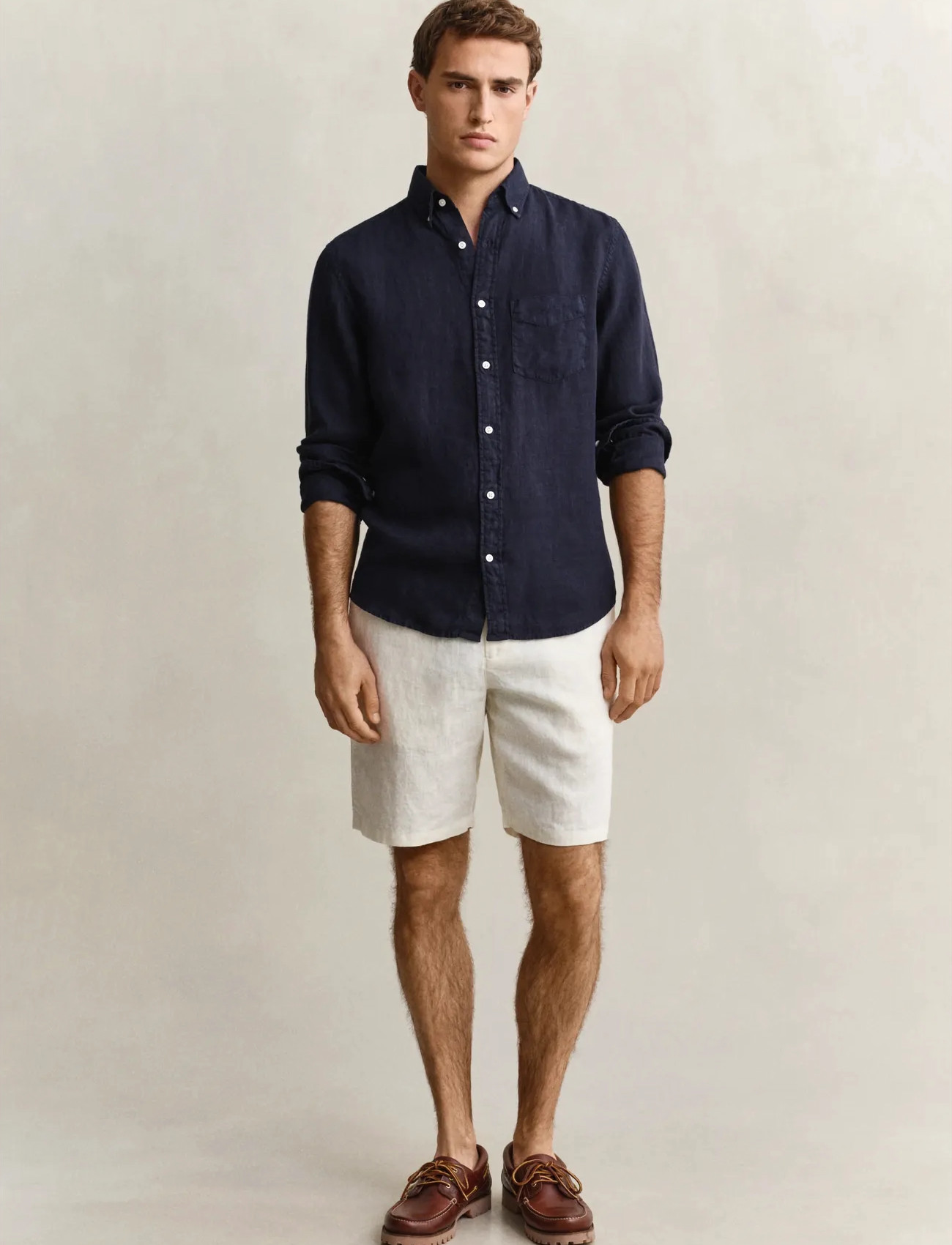 GANT Reg Linen Ds Shorts - - S 1