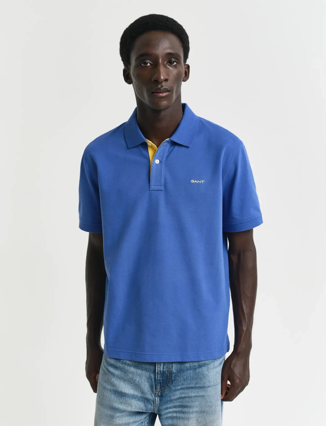 GANT Reg Contrast Pique Ss Polo - Grey - S 2