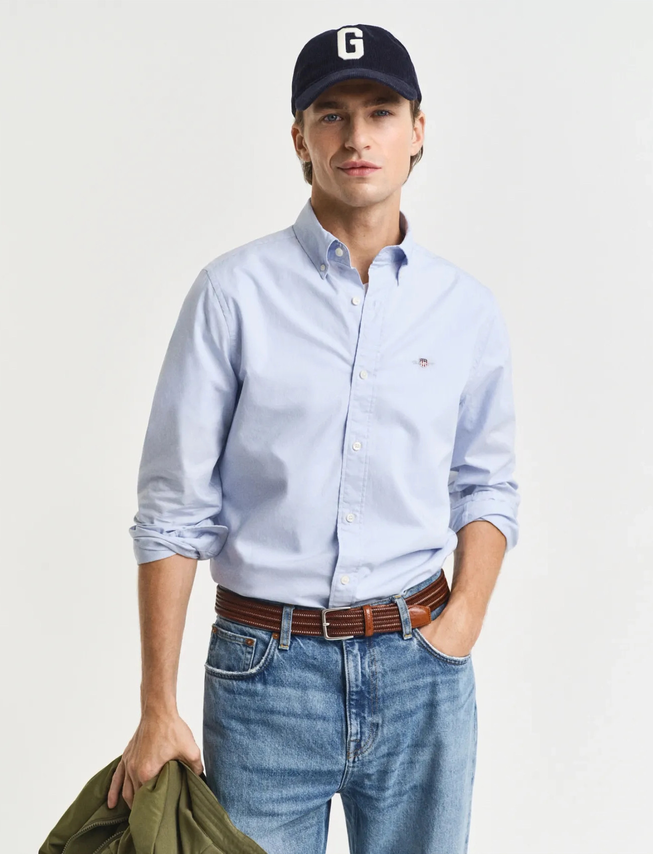 GANT Slim Classic Poplin Shirt - Blue - S 1