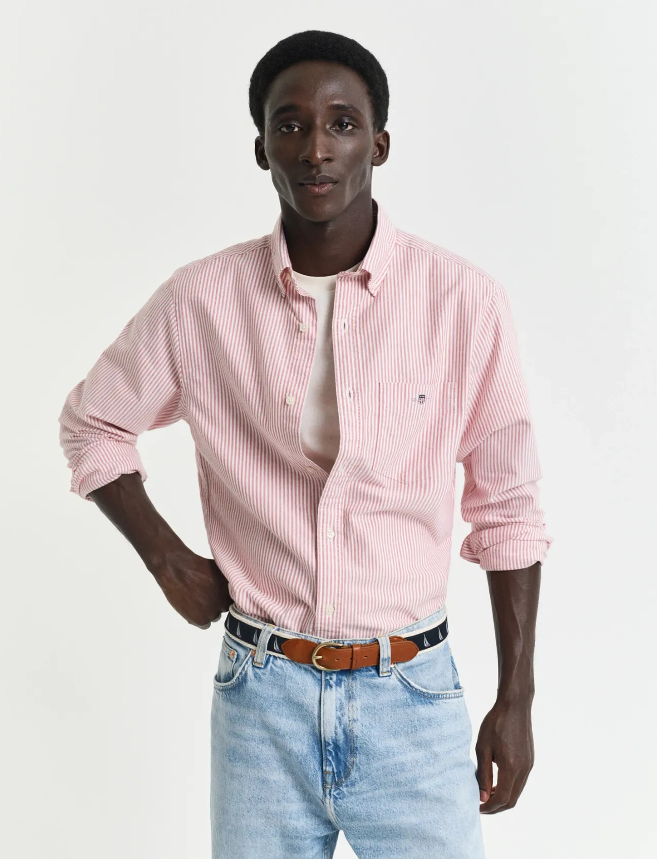 GANT Reg Classic Oxford Stripe Shirt - - S 2