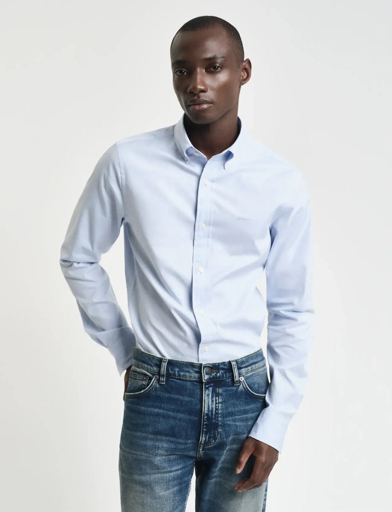 GANT Slim Pinpoint Oxford Shirt - Beige - S 1