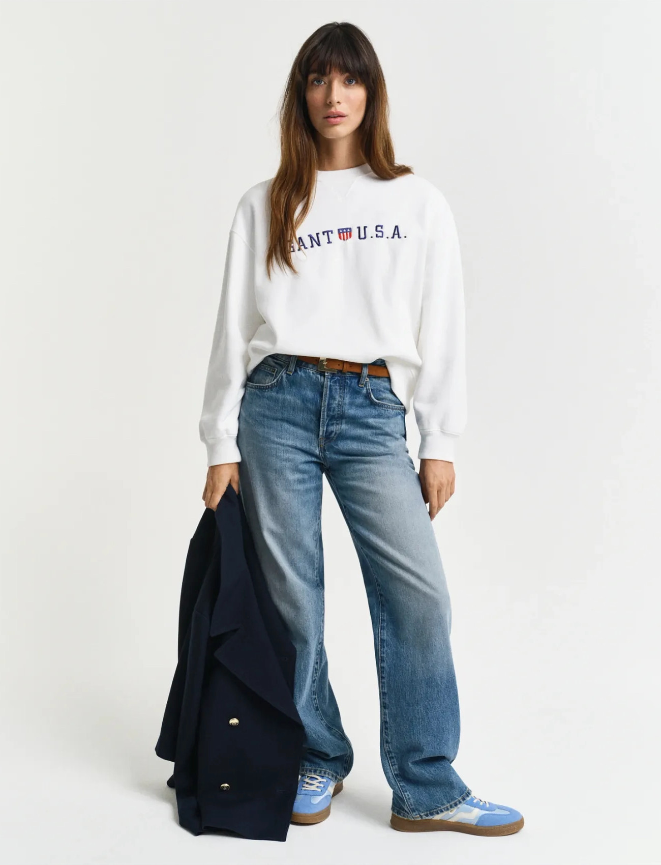 Gant Shield Usa C-neck Sweat tröjor dam – bild 8