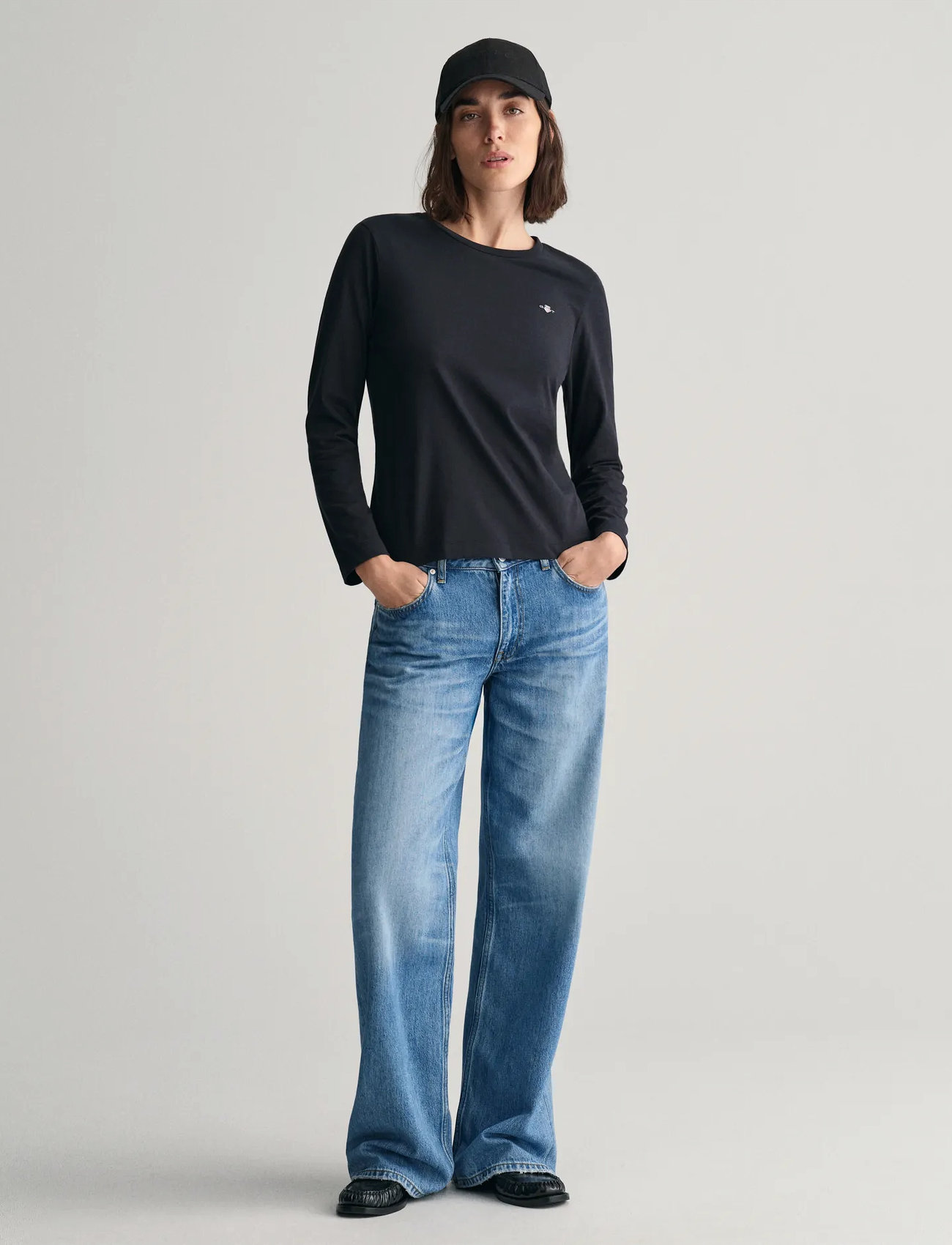 Gant Reg Shield Ls T-shirt dam – bild 8