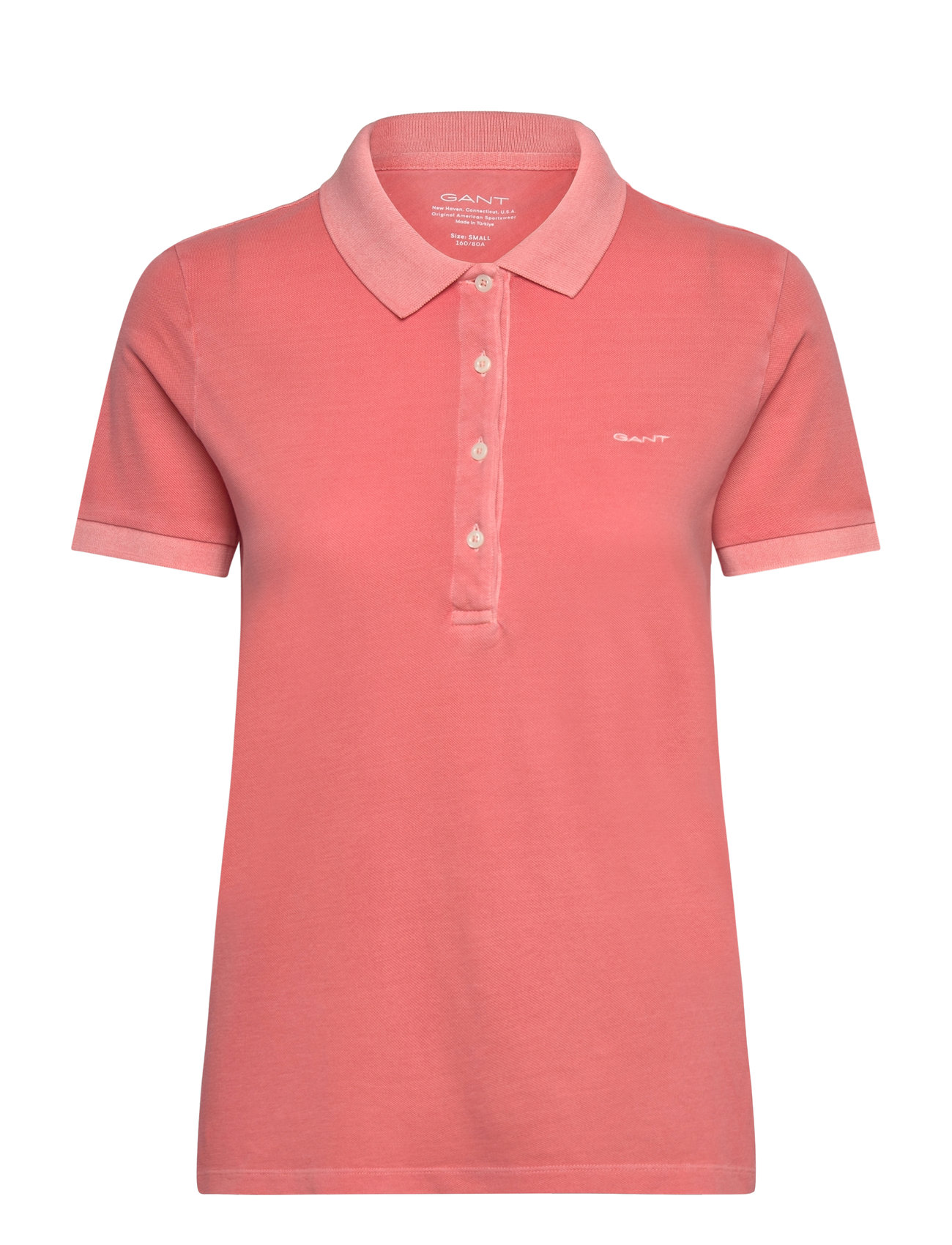 GANT Sunfaded Ss Pique Polo - Coral - M