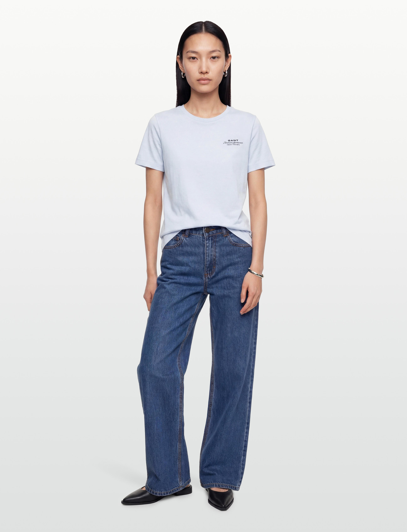 GANT Reg Graphic Print Ss T-Shirt - Blue - XS 2