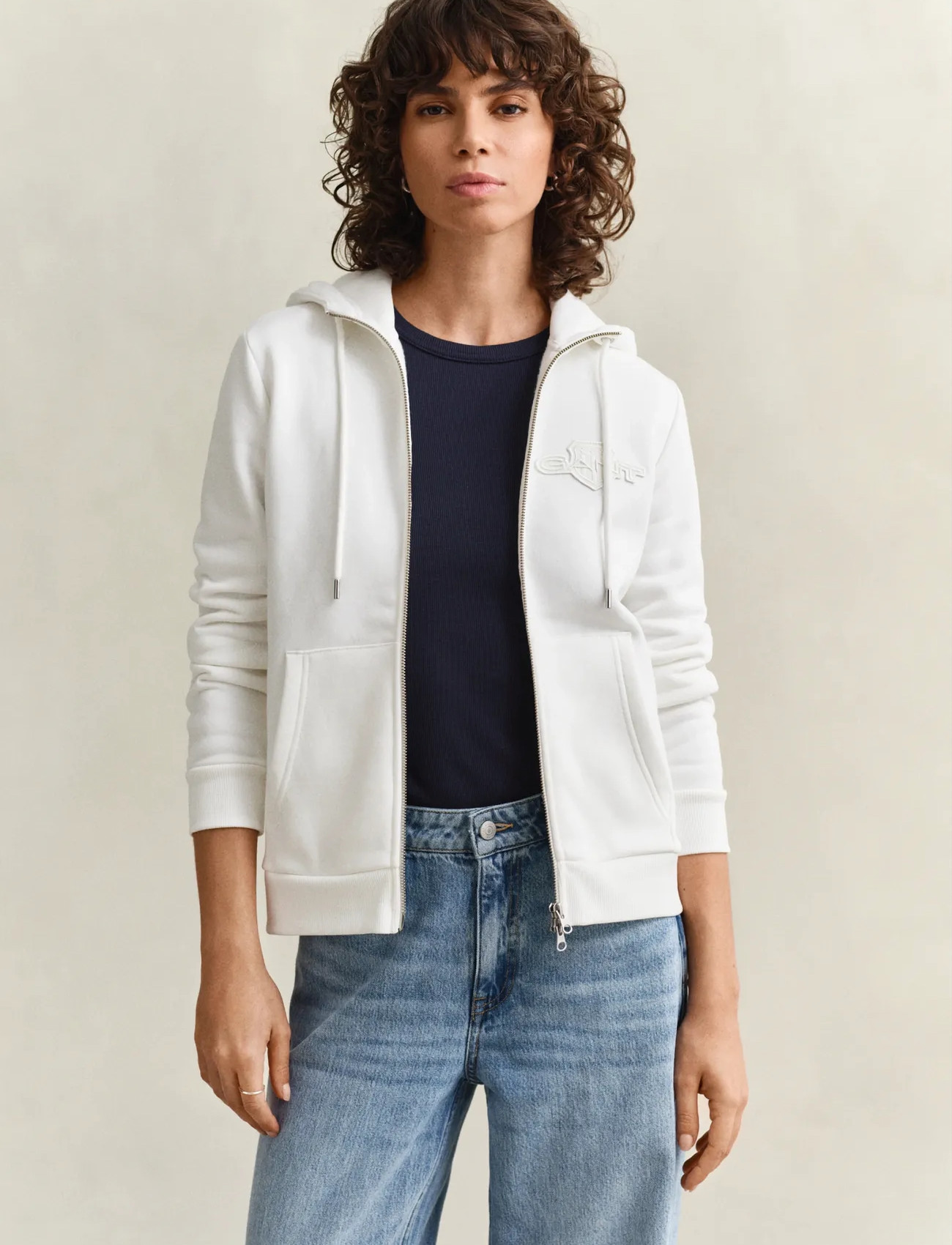 GANT Reg Tonal Shield Zip Hoodie - - S 2