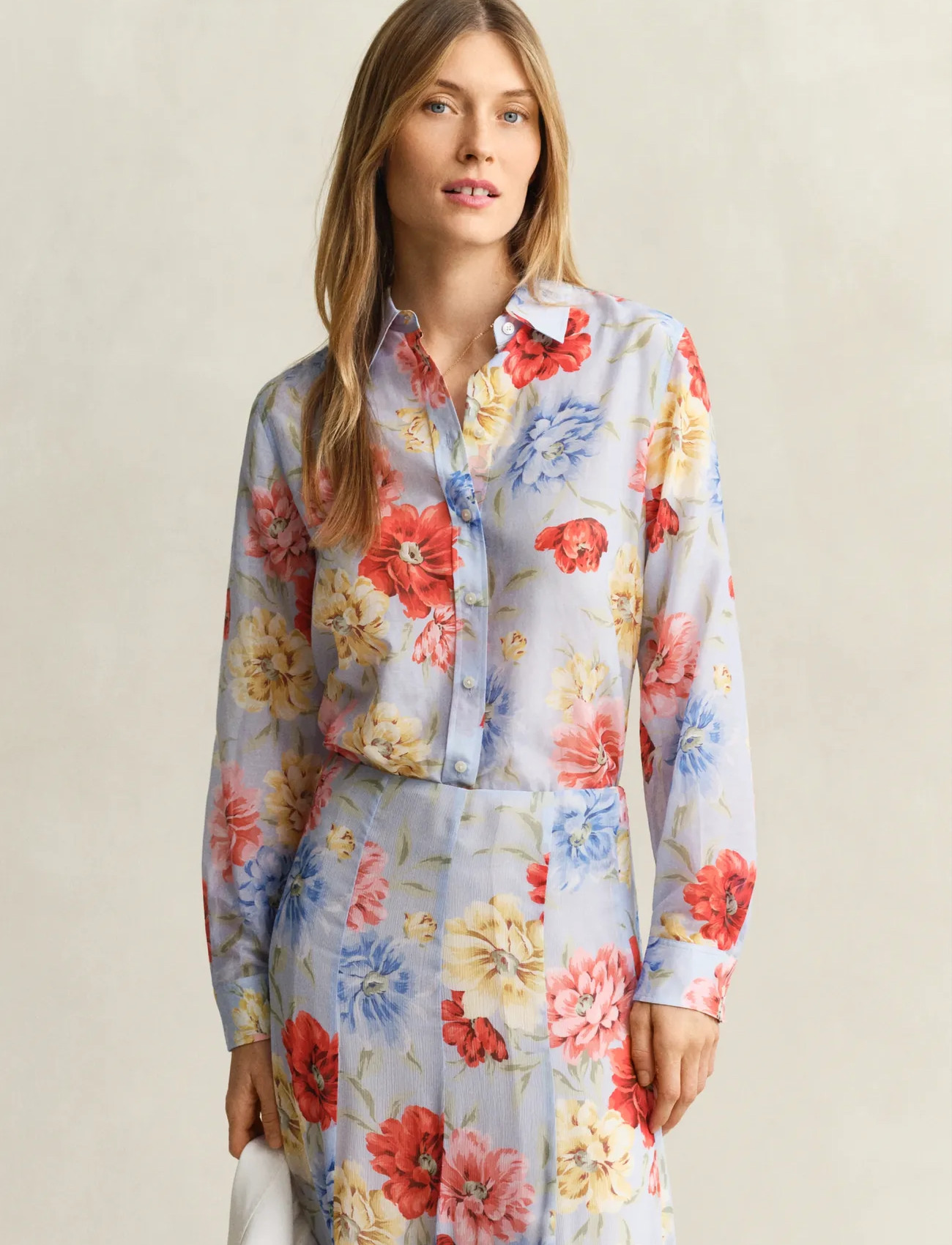 GANT Reg Floral Print Ctn Silk Ls Shirt - Multi/patterned - 38