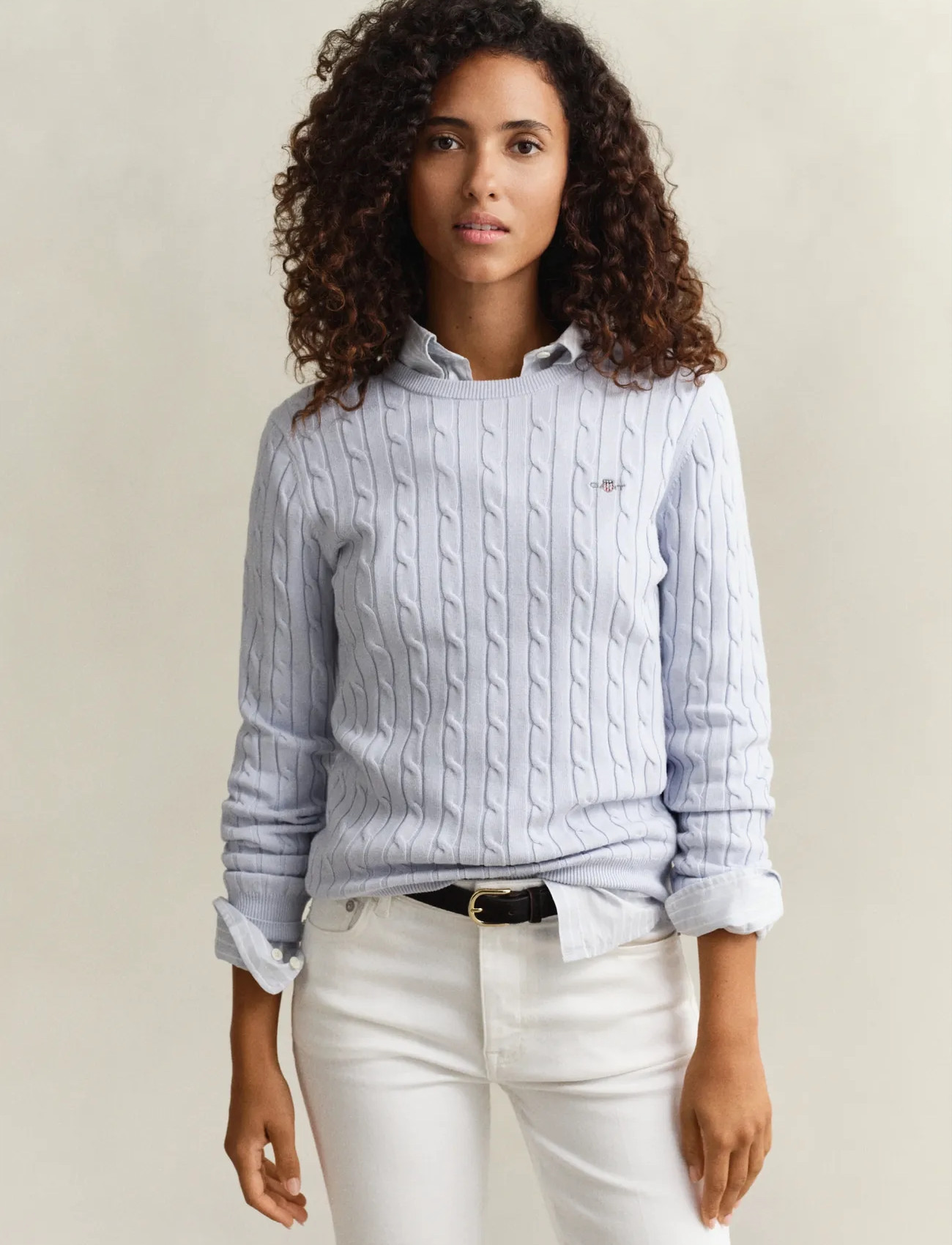 GANT Classic Cable Knit Sweater - - XS 2