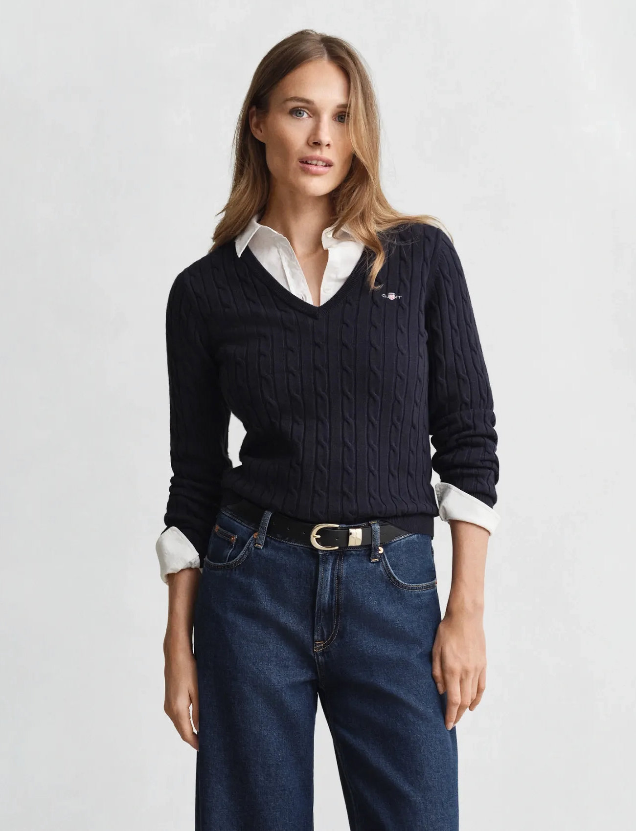 GANT Classic Cable Knit Sweater - - XS 1