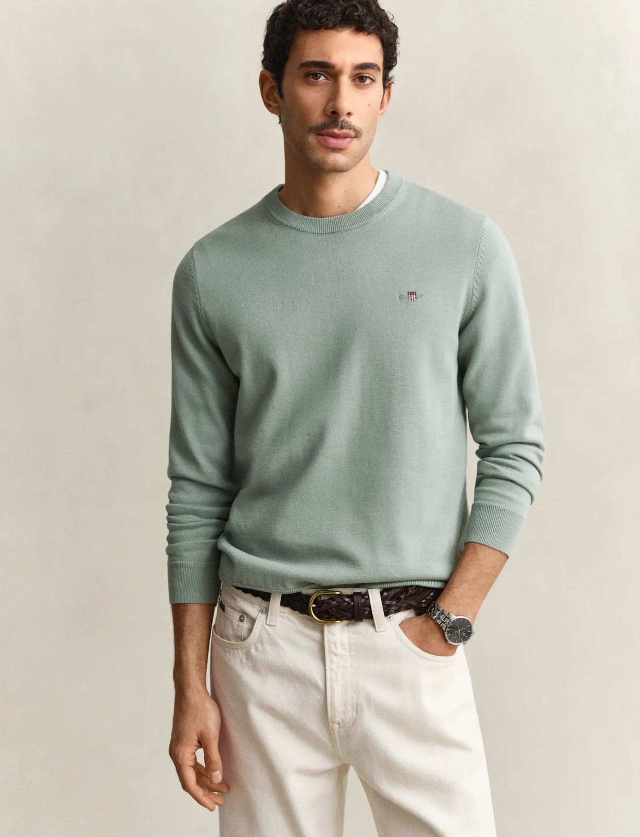 GANT Classic Cotton C-Neck - - S 1
