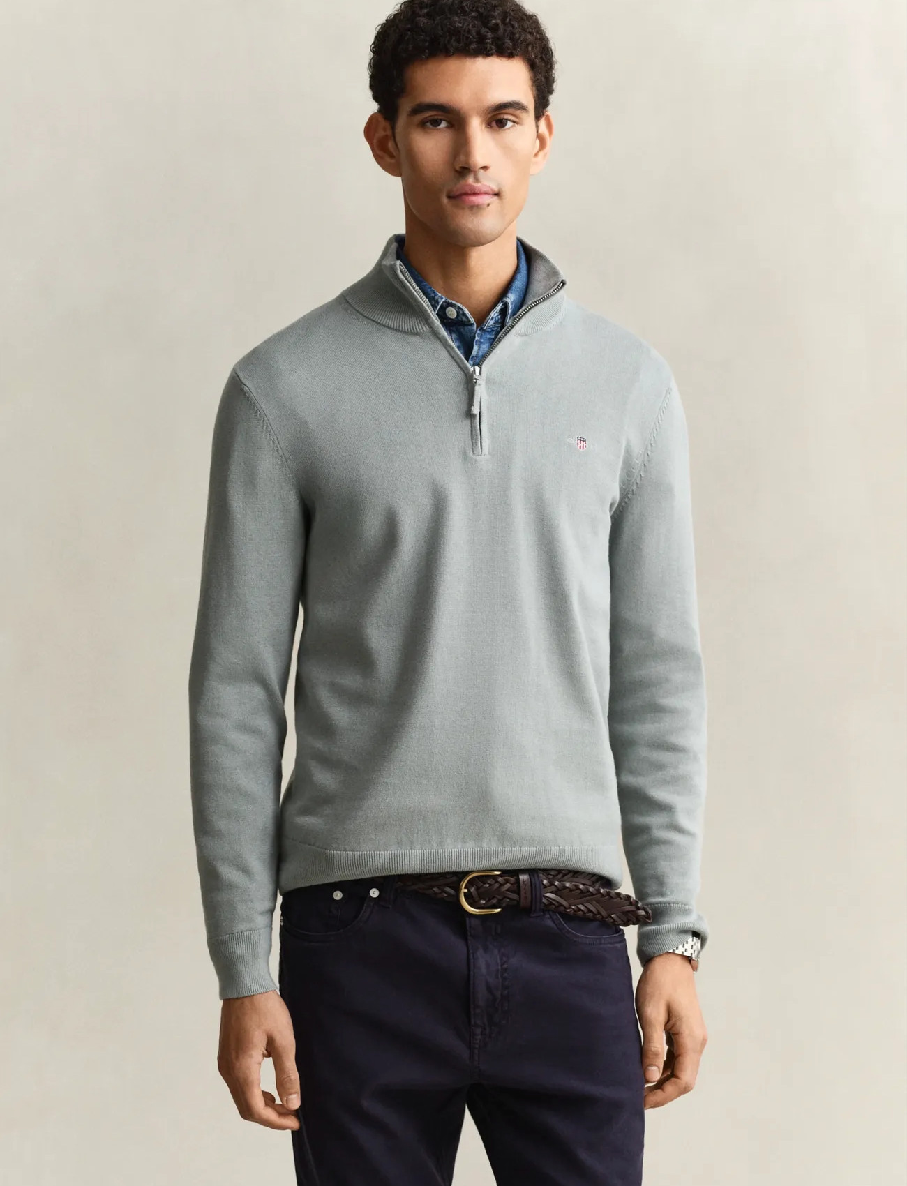 GANT Classic Cotton Half Zip - - M 1