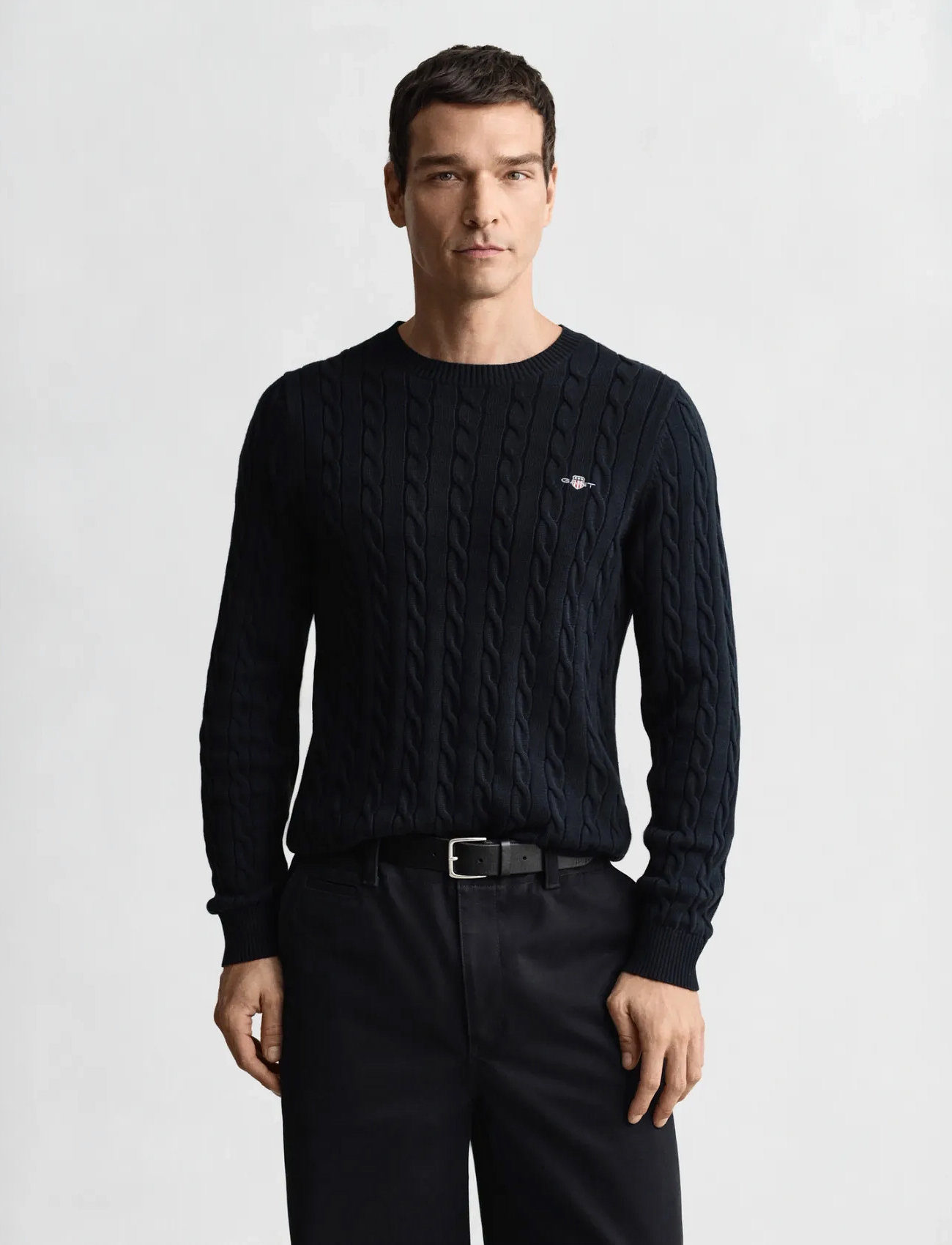 GANT Cotton Cable C-Neck - - S 7