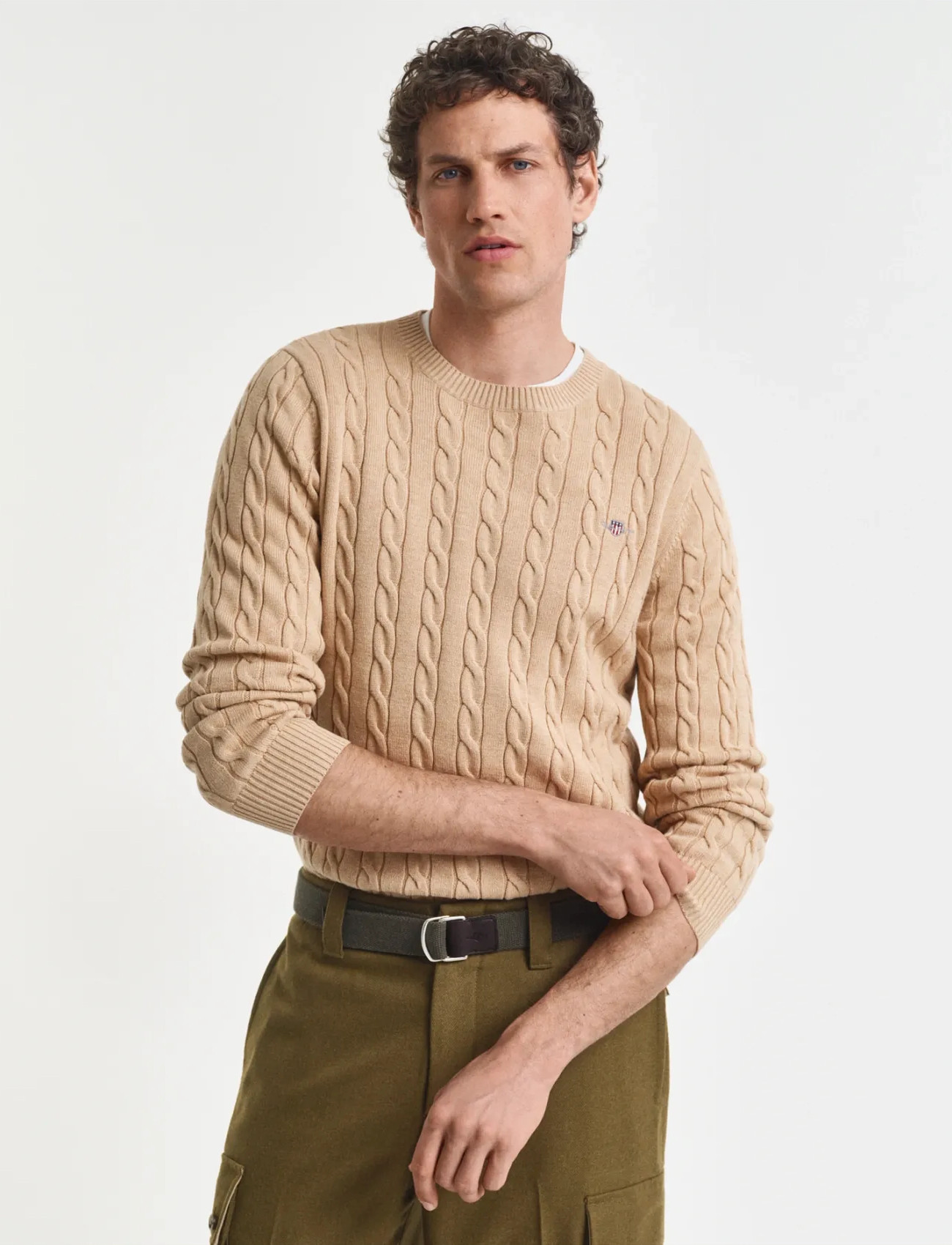 GANT Cotton Cable C-Neck - - S 2