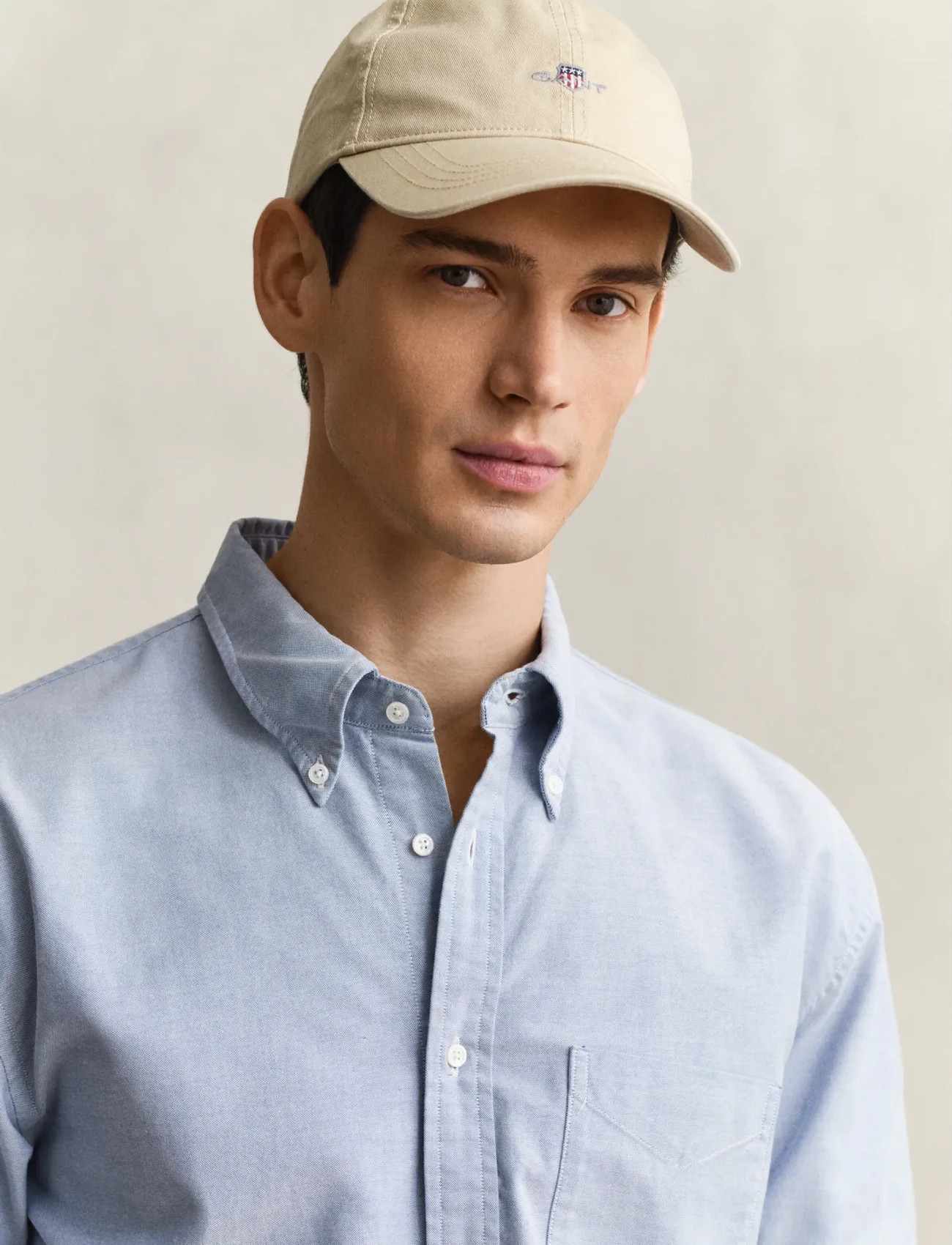 GANT Shield Cotton Twill Cap - Cream - ONE SIZE 2