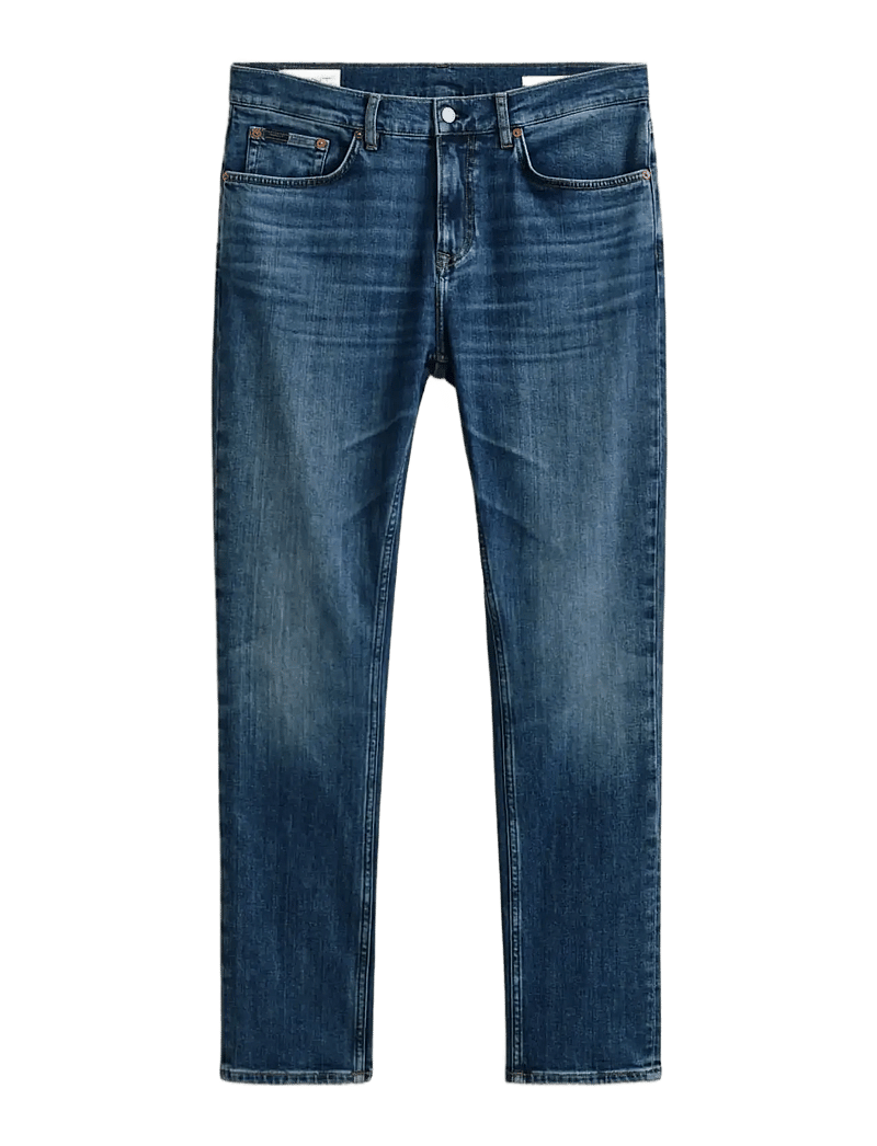GANT - SLIM GANT JEANS - slim fit jeans - mid blue broken in - 1
