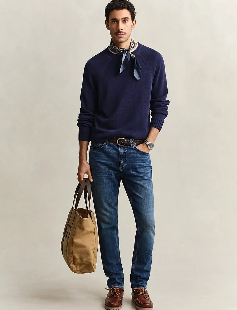 GANT - SLIM GANT JEANS - slim fit jeans - mid blue broken in - 0