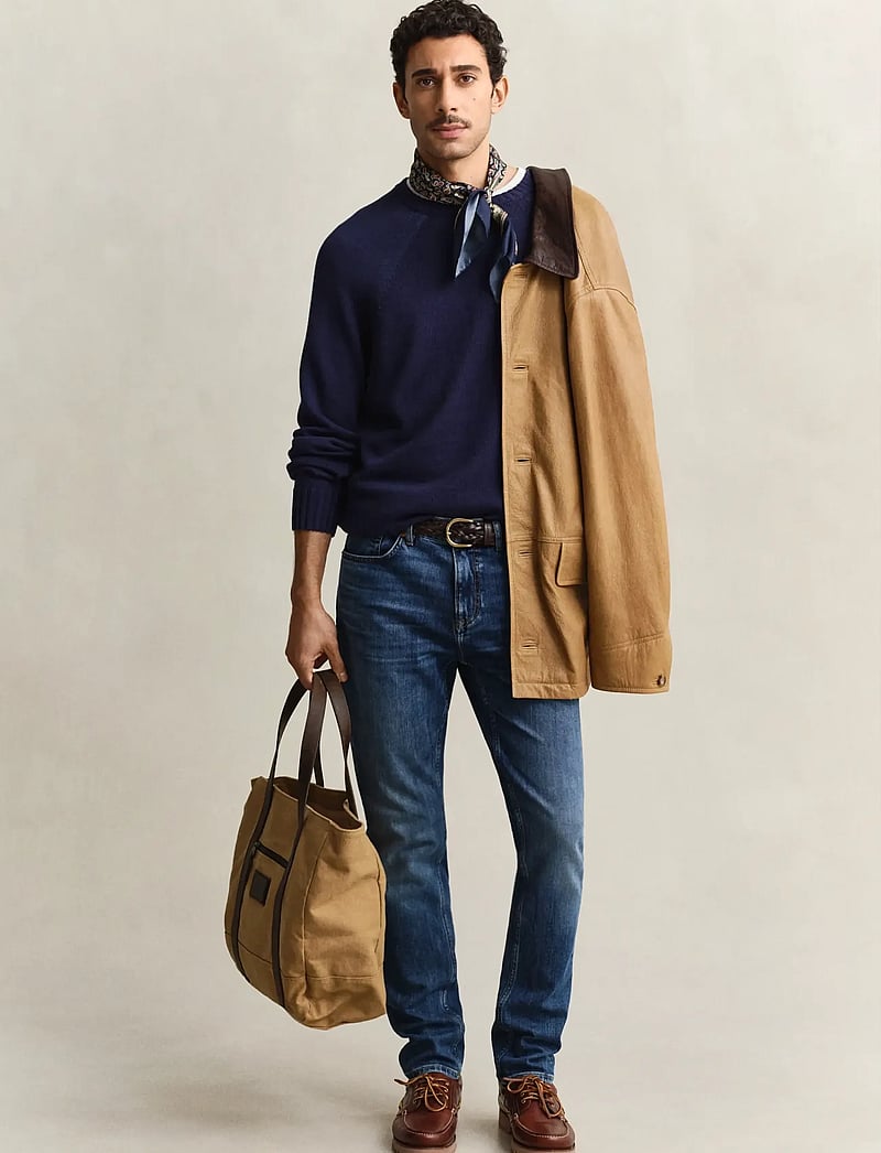 GANT - SLIM GANT JEANS - slim fit jeans - mid blue broken in - 4