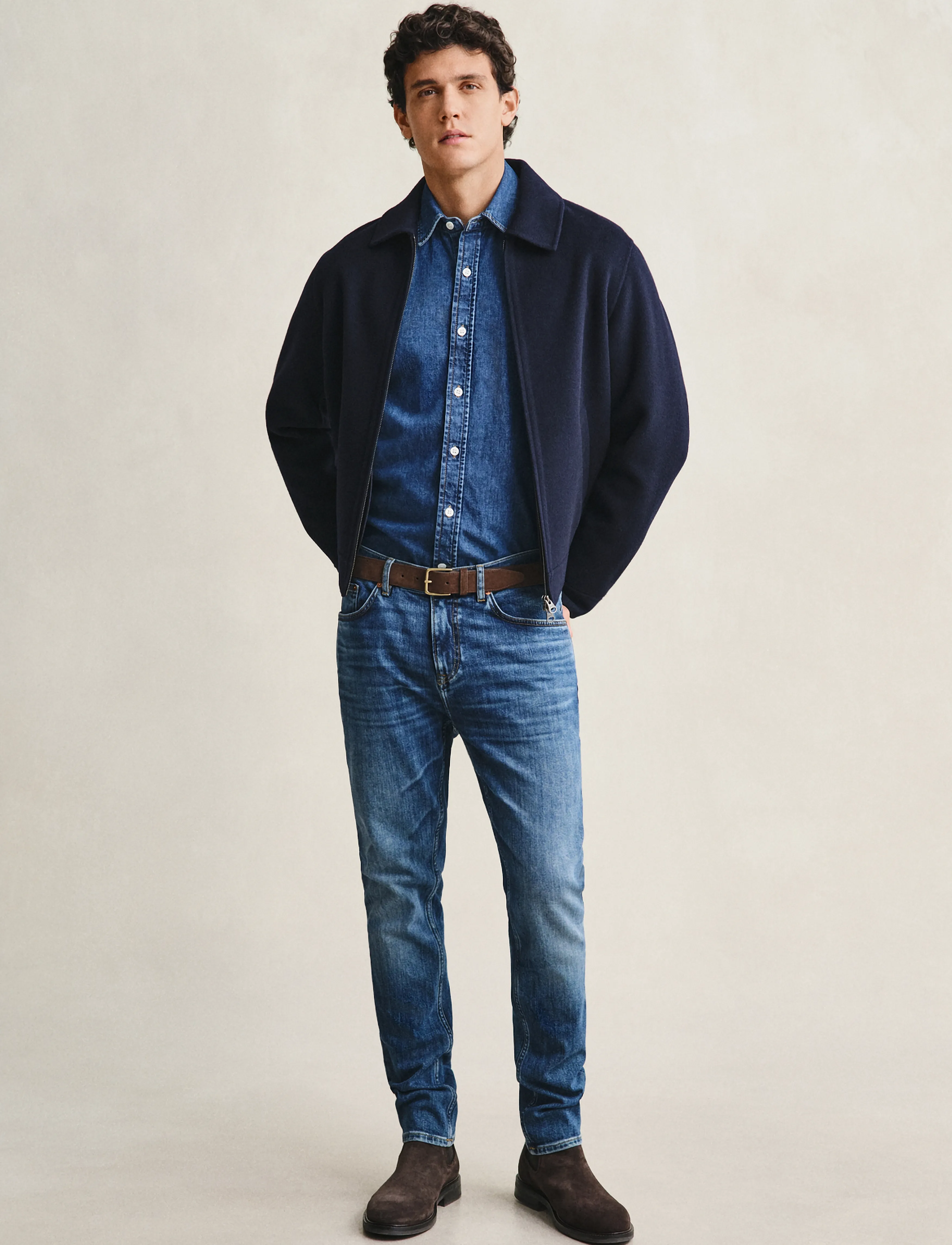 Gant Classic Slim Denim Jeans - Streetstyle - MID BLUE BROKEN IN / blue