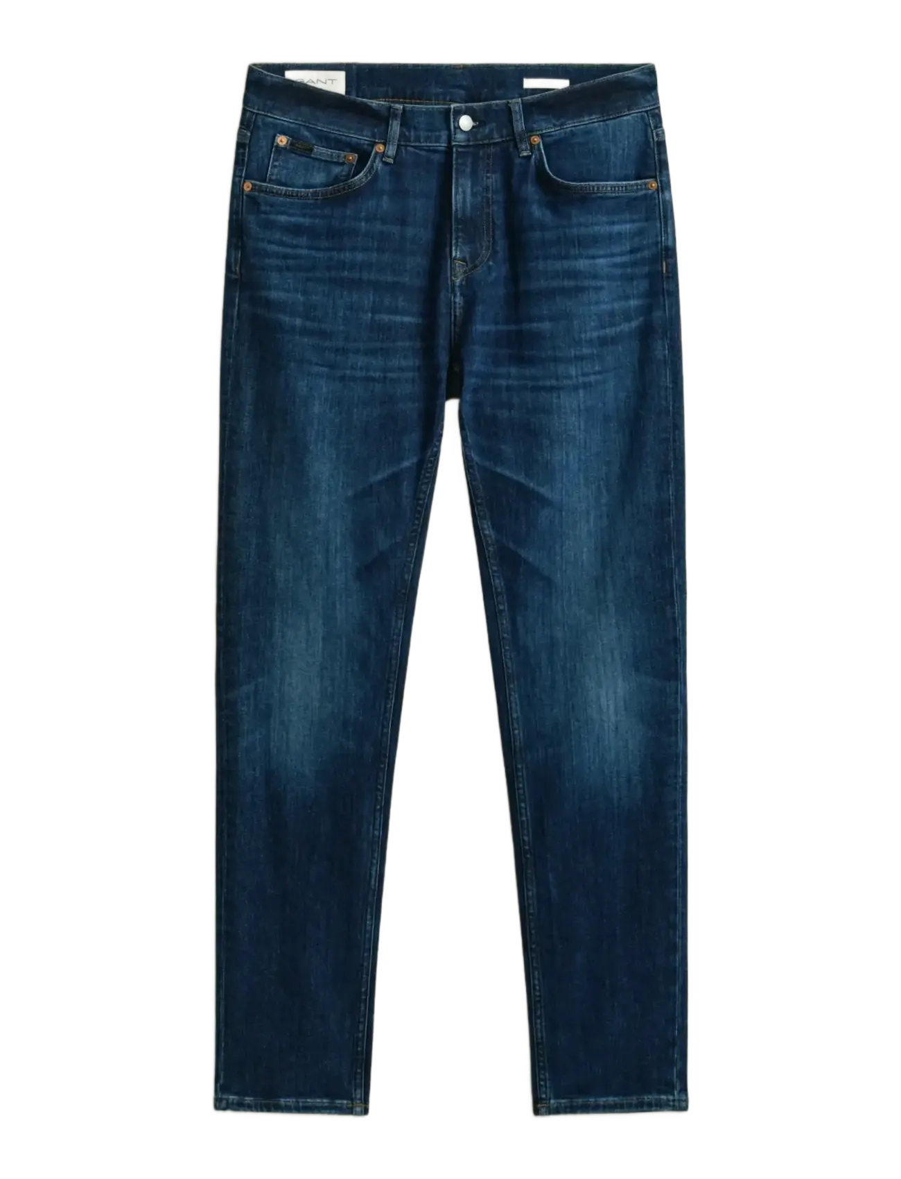 SLIM GANT JEANS - MID BLUE WORN IN