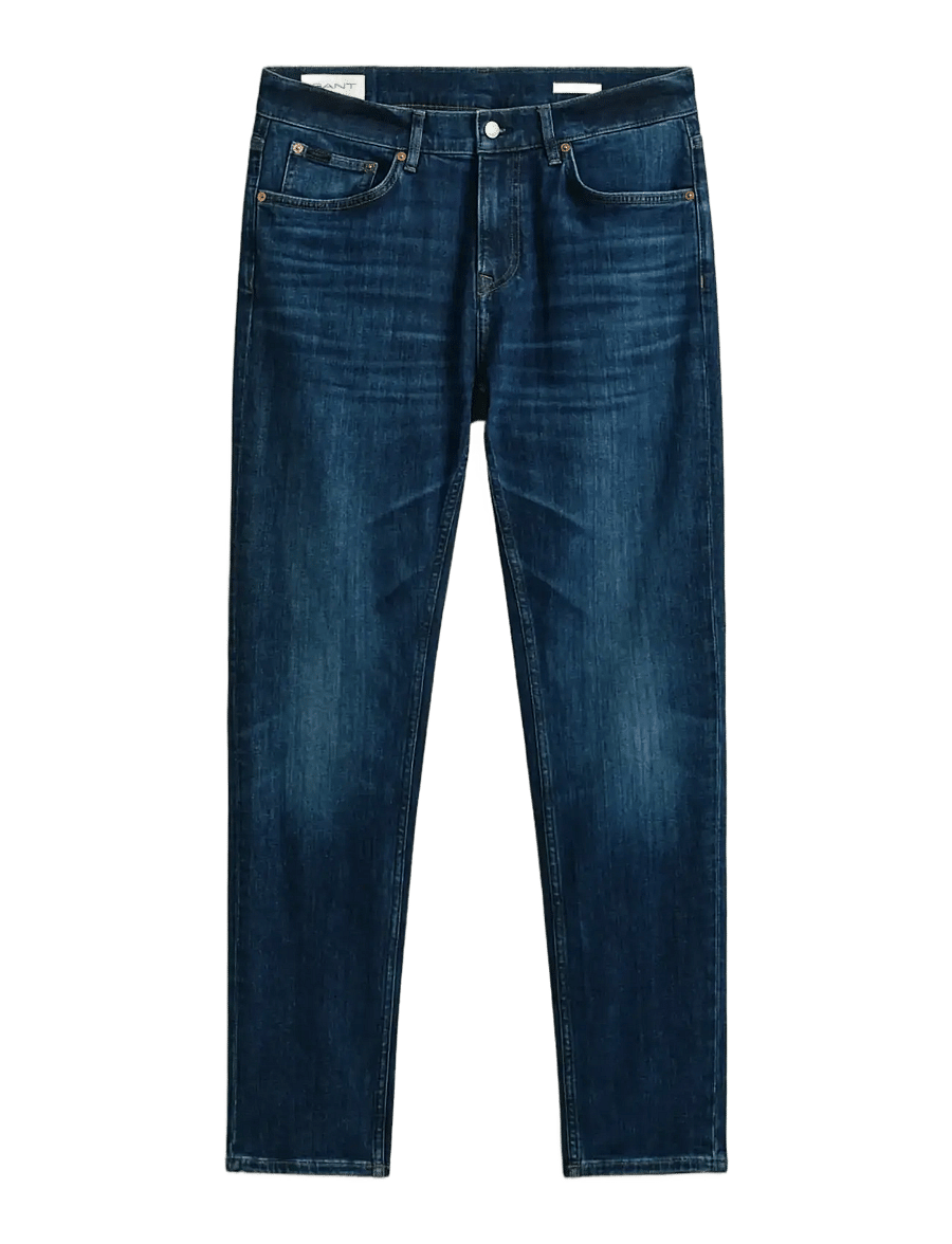 Gant - Classic Slim Denim Jeans - slim jeans - mid blue worn in - 1