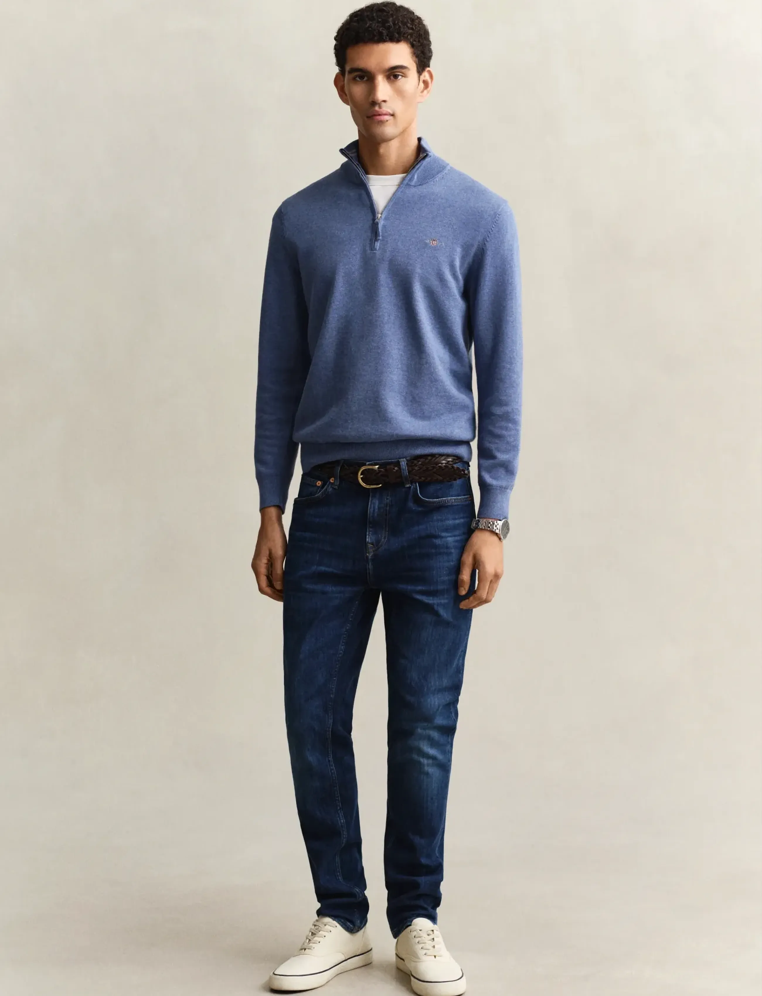 GANT SLIM GANT JEANS - Jeans - MID BLUE WORN IN / blue