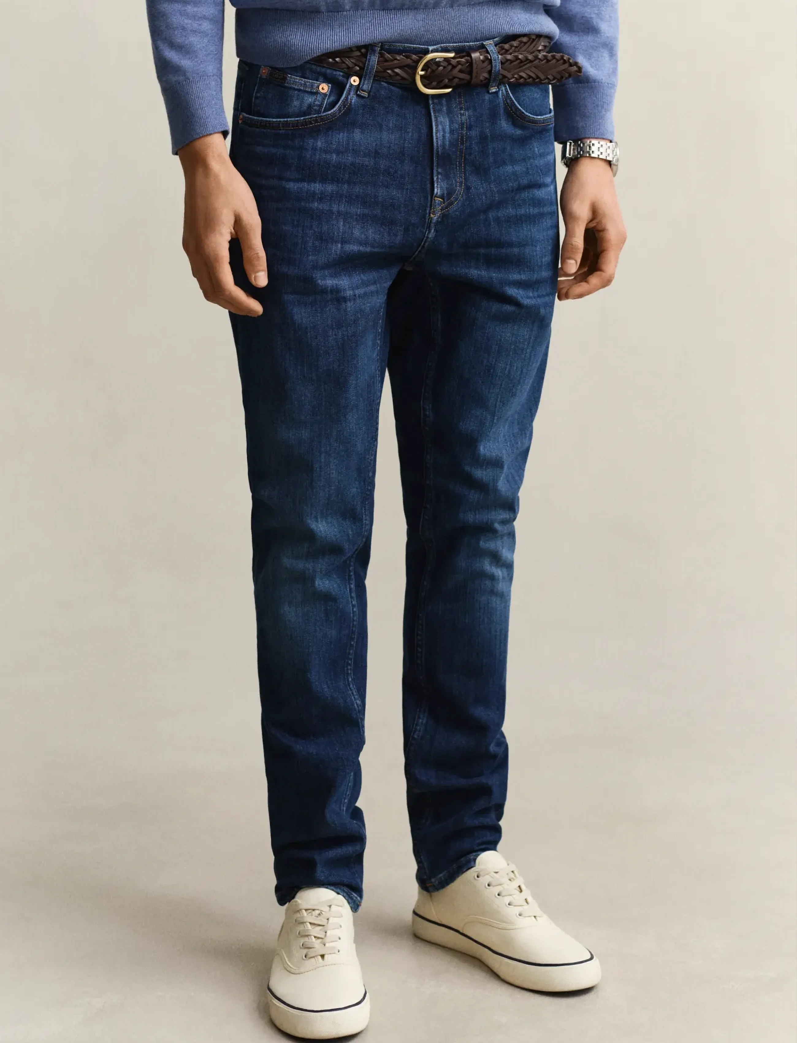 Gant - SLIM GANT JEANS - slim jeans - mid blue worn in - 3