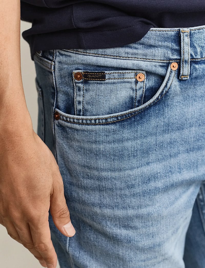 GANT - SLIM GANT JEANS - slim jeans - semi light blue worn in - 1