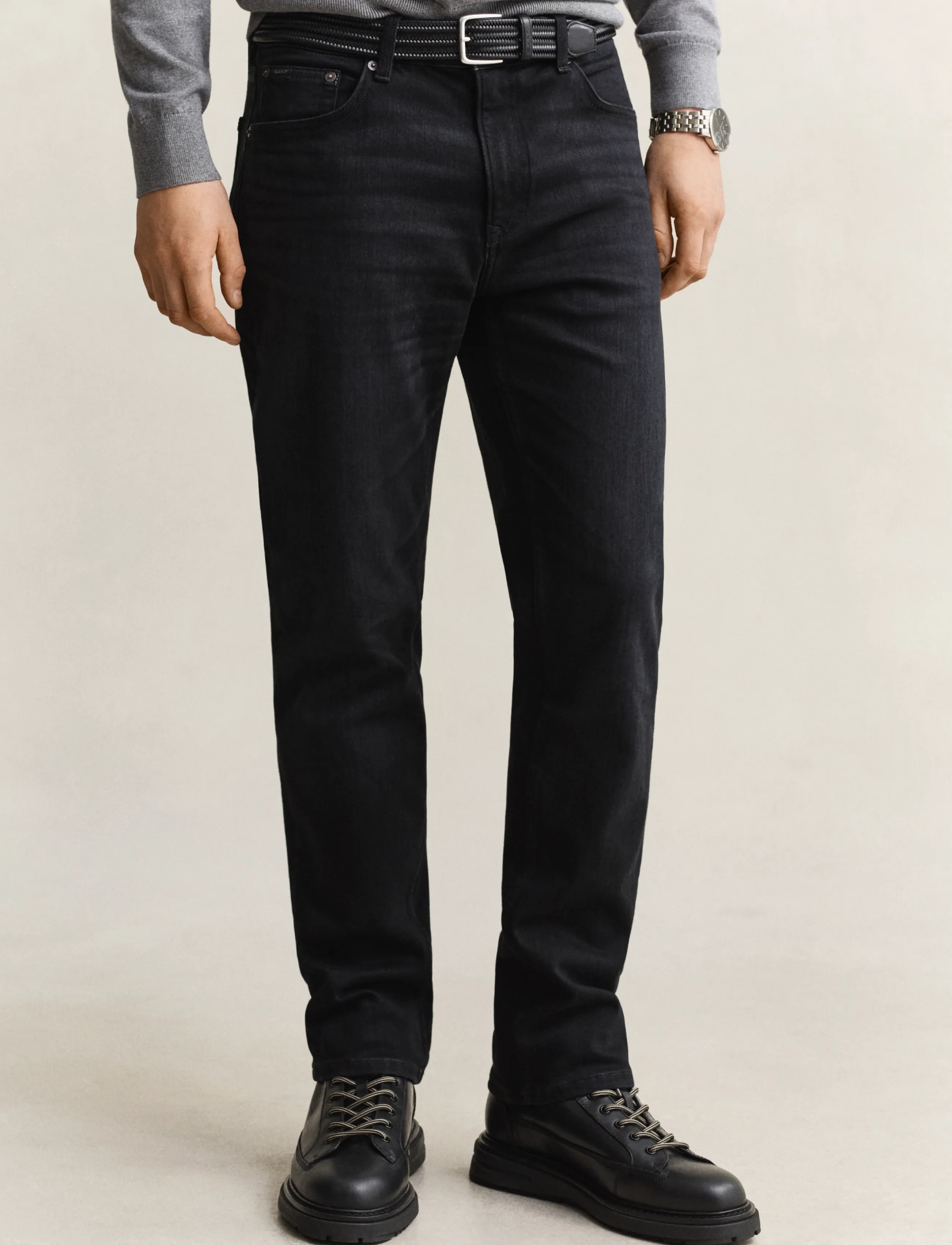 Gant - Classic Regular Denim Jeans - tavalised teksad - black broken in - 3