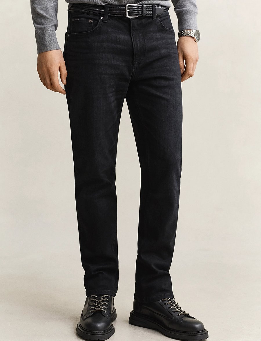 Gant - Classic Regular Denim Jeans - regular jeans - black broken in - 3