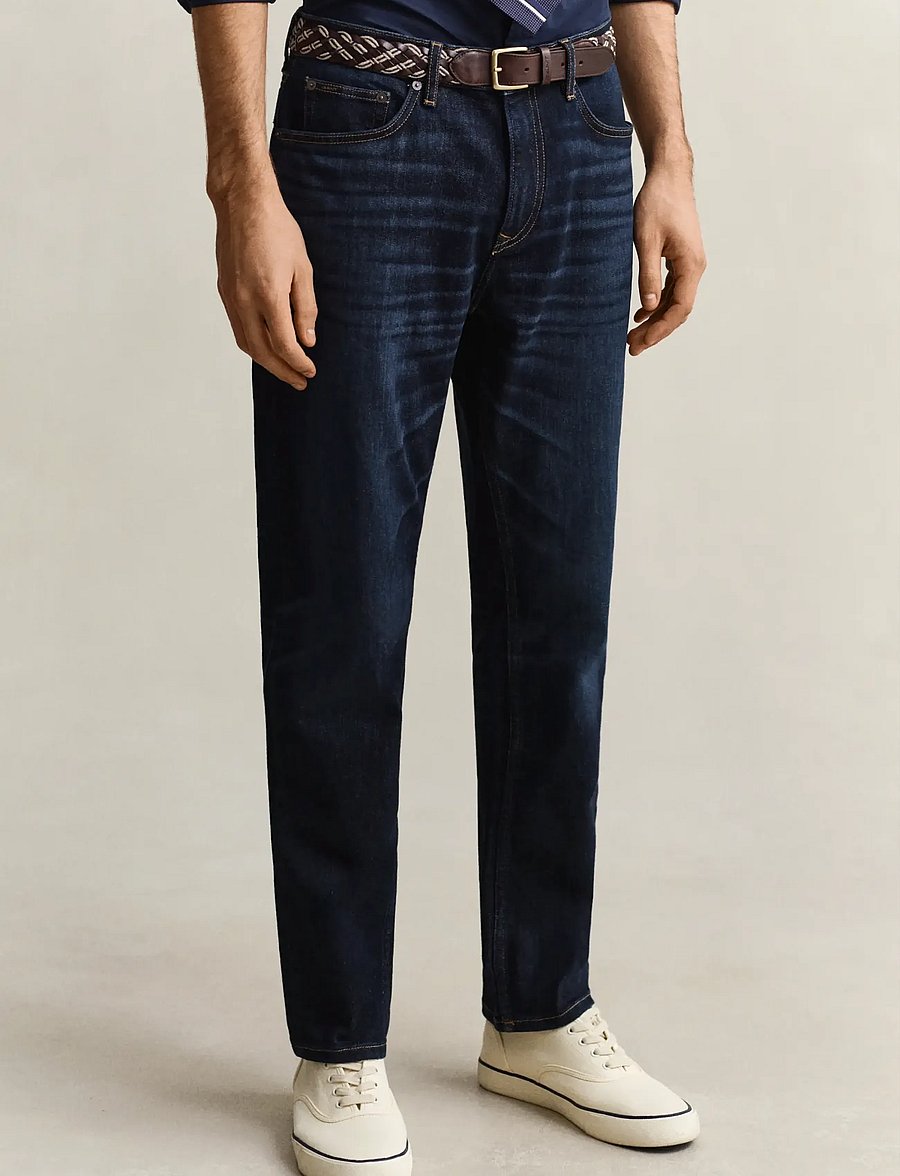 Gant - REG GANT JEANS - regular jeans - dark blue broken in - 4