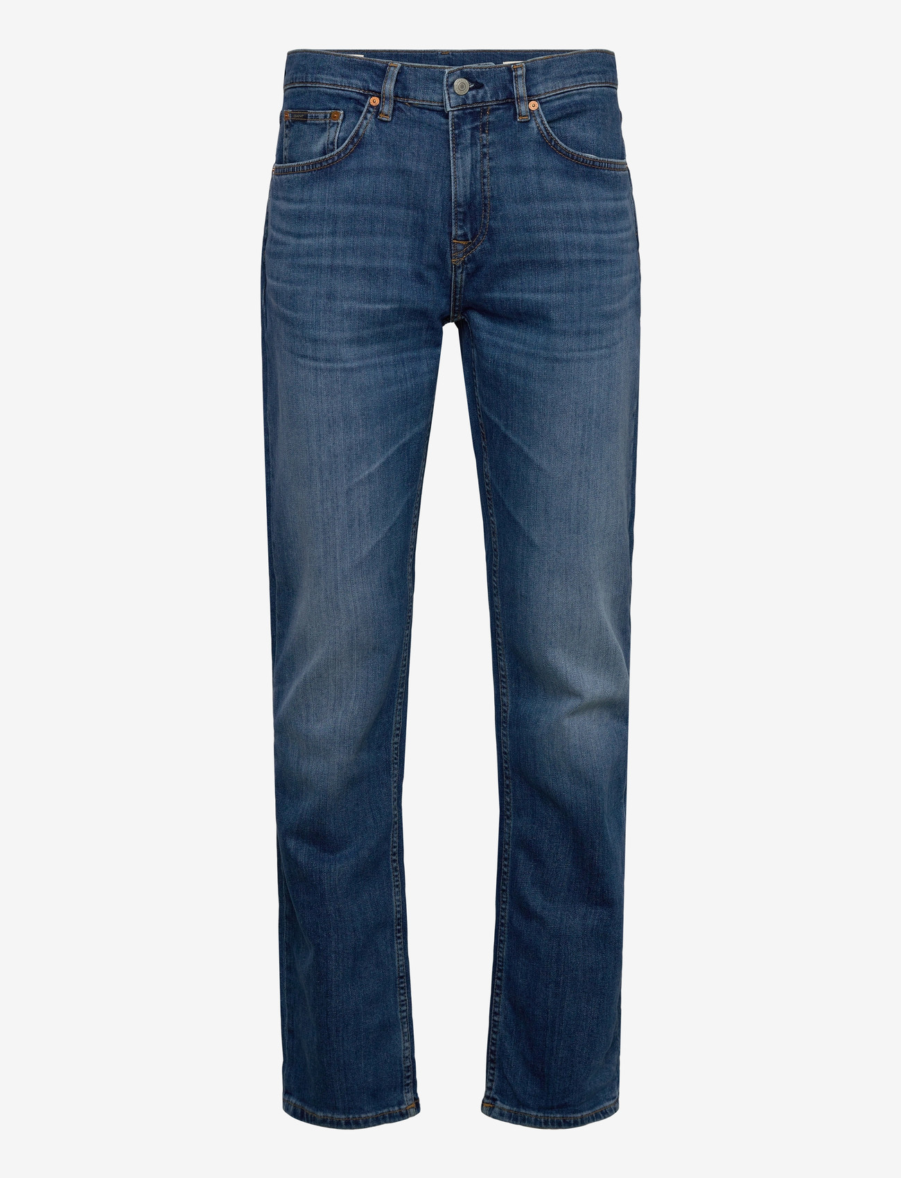 GANT - REG GANT JEANS - tavalised teksad - mid blue broken in - 1