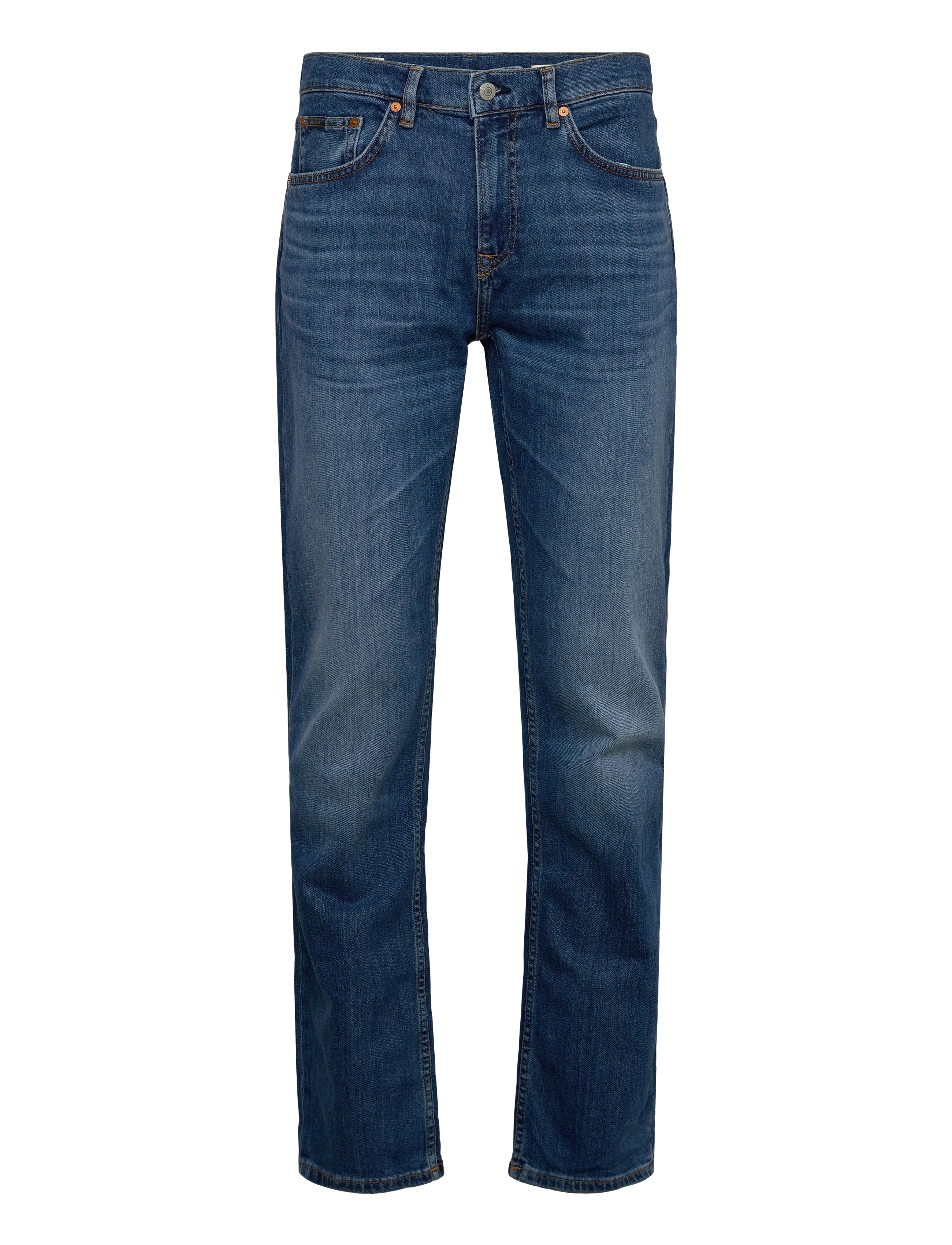 REG GANT JEANS - MID BLUE BROKEN IN
