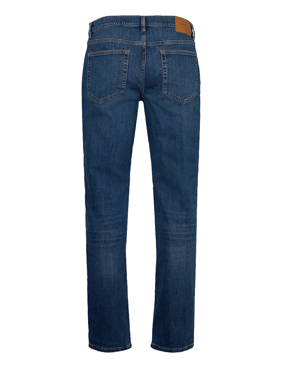 Gant - REG GANT JEANS - tavalised teksad - mid blue broken in - 2
