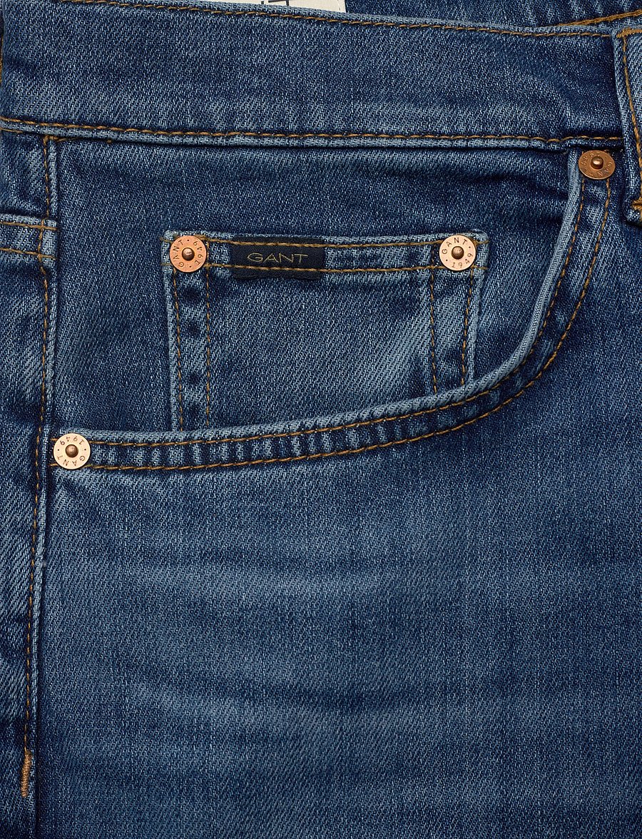 Gant - REG GANT JEANS - tavalised teksad - mid blue broken in - 5